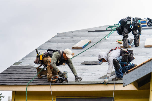 Professional Gutter Installation technician working in Sumas, WA